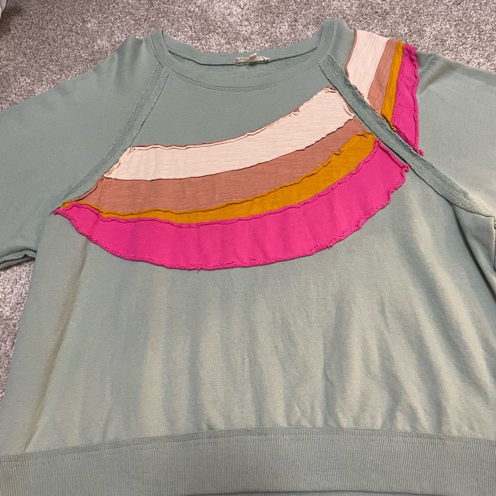 Easel Mint Green Knit Top